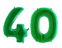 Green Numbers Balloons 40th Birthday CYFRA 100 cm