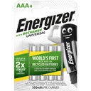 4x ENERGIZER Univerzálne batérie AAA R03 HR03 NH12 1,2V 500mAh