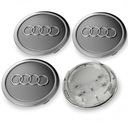 4 kryty kolies AUDI 69 mm 4B0601170A SILVER