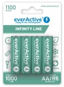 Batérie R6/AA 1100 mAH, blister 4 KS. INFINITY LINE, technológia pripravená