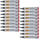 Bic Permanent Mark Set Red Beveled x20