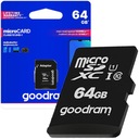 GOODRAM MICROCARD 64 GB MICRO SD XC UHS-I CLASS 10 PAMĚŤOVÁ KARTA SD ADAPTÉR