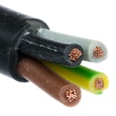 Lankový elektrický kábel, čierny, OWY 4x2,5 - 20m