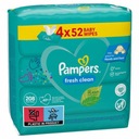 Pampers Fresh Clean vlhčené obrúsky 4 x 52 ks = 208 ks