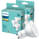 6x GU10 LED žiarovka 4,7W = 50W 380lm 2700K Teplá 36° PHILIPS