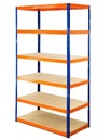 Kovová polica 213x110x35 6 1C modro-oranžová