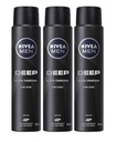 NIVEA Men Hlboký antiperspirant v spreji pre mužov 3x250ml