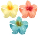 Spona do vlásenky veľká 8 cm HAWAIIAN FLOWER PLUMERIA 3 DIELS set