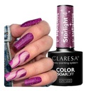 CLARESA HYBRID NAIL LAK Starlight GLITTER glitre EFEKT FLASH mix FARBA