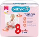 PLIENKY BABYLOVE Č. 8 NASÁVAJÚCE PLIENKY 28 ks +18kg XXL