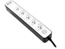 TRACER ZEBRA POWER STRIP 1,5m 2x USB 2.1A