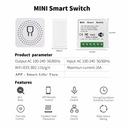 1-kanálový ovládač na zapustenú montáž s Wifi 230V 16A Smart Life Smart Switch