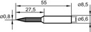 Spájkovací hrot, ostrý, predĺžený 0832BDLF 1mm Ersa