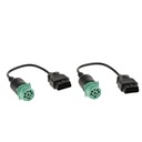 2X OBDII 16 Pin Truck 9 Pin Universal