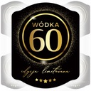 Nálepky na fľaše vodky 60. narodeniny 5X