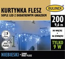 BULINEX LED záves/cenorely, modrá, 200LED, dĺžka 9,6 m