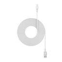 Mophie - opletený lightning-USB-A kábel, 3 m, biely