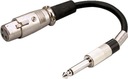 XLR samice na 6,3 mm mono jack adaptéry