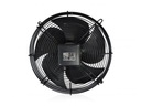 Priemyselný ventilátor do 80°C so sieťovinou IP44, 2500 m³/h, výfuk 350 mm