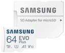 Pamäťová karta micro-SD Samsung EVO Plus 64 GB + adaptér