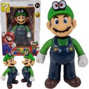 LUIGI SUPER MARIO ZBERATEĽSKÁ POSTAVIČKA Z HRY POHYBLIVÉ RUKY VEĽKÁ HLAVA 15CM