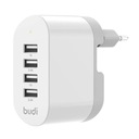 Budi nástenná nabíjačka 4x USB 34W 5V 2,4A