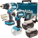 Makita DHP489RTJ DTD153Z LXT 18V skrutkovač skrutkovač Bezuhlíková sada