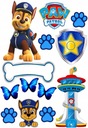 PAW PATROL CHASE + MENO Cukrová torta Oblátka A4