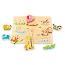 Drevené puzzle Jigsaw s rúčkami Jungle