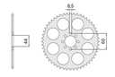 CHT ZADNÉ OZNAČENIE 4461 52 YAMAHA DT 50R 99-02 (2078-52) (JTR1832.52)