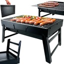 TURISTICKÝ GRIL NA UHLIE SKLADACÍ PRENOSNÝ KAMPAŇOVÝ KUFOR BBQ 35 cm