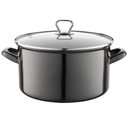 Hrniec SMALTOVANÝ METALLICO ČIERNA INDUK 24CM 5,6L