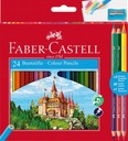 FABER CASTELL PENCIL ceruzky 24 + 3 COL + strúhadlo