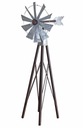 Originálny kovový veterný mlyn - záhradná dekorácia
