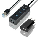 HUE-S2BP Hub 4-portový nabíjací hub USB 3.2 Gen 1,