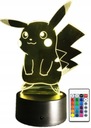 POKEMON PIKACHU PIKACHU 3D LED LAMPA PRE DETI