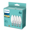 4x E14 PHILIPS LED žiarovka 5W = 40W 2700K