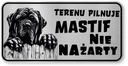 Pozor pes Mastiff znamenie vtipné