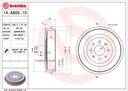 Brzdový bubon BREMBO 14A85510