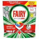 FAIRY Platinum PLUS Citrus LEMON 77 kusov DOVOZ UK DÁTUM EXSPIRÁCIE 03/2025