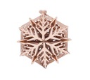 Drevený trik Snowflake Puzzle 3D Puzzle