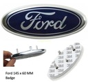 Ford Badge Oval Blue/Chrome 145x60mm Front/Rear Em