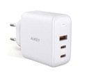 Rýchla nástenná nabíjačka 90W 3xUSB + napájanie typu C Aukey PA-B6S