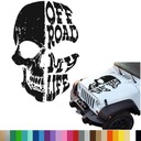 NÁLEPKA Grafika na kapotu auta OFF ROAD MY LIFE SKULL Skull 53x80