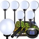 Solárne svietidlo Garden LED guľové solárne záhradné lampy, biele, 10 cm, zapustené