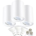 3x HALOGEN SPOT 115mm+LED GU10 prisadené svietidlo