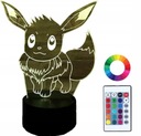 EEVEE POKEMON GO PODSVETLENÁ 3D STOLNÁ LAMPA PRE DETI + DIAĽKOVÉ OVLÁDANIE