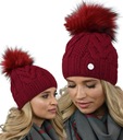 Dámska zimná čiapka Braid Polar Burgundy V25