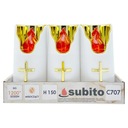 Subito C707 H150 LED vložky do sviečok, 6 kusov, zlato-červené