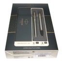 PARKER BALLPOINT PEN + IM BRUSH METAL GT ROLLER PEN